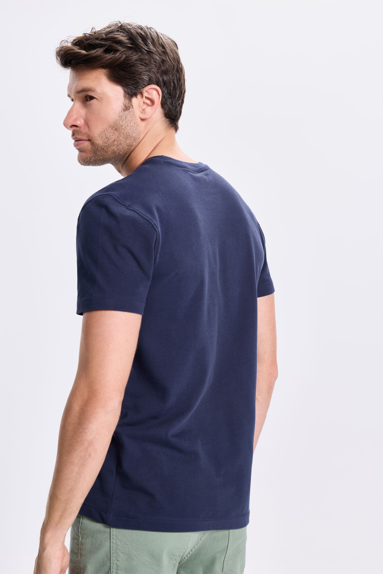 Milano Playera b&aacute;sica de piqu&eacute; Navy