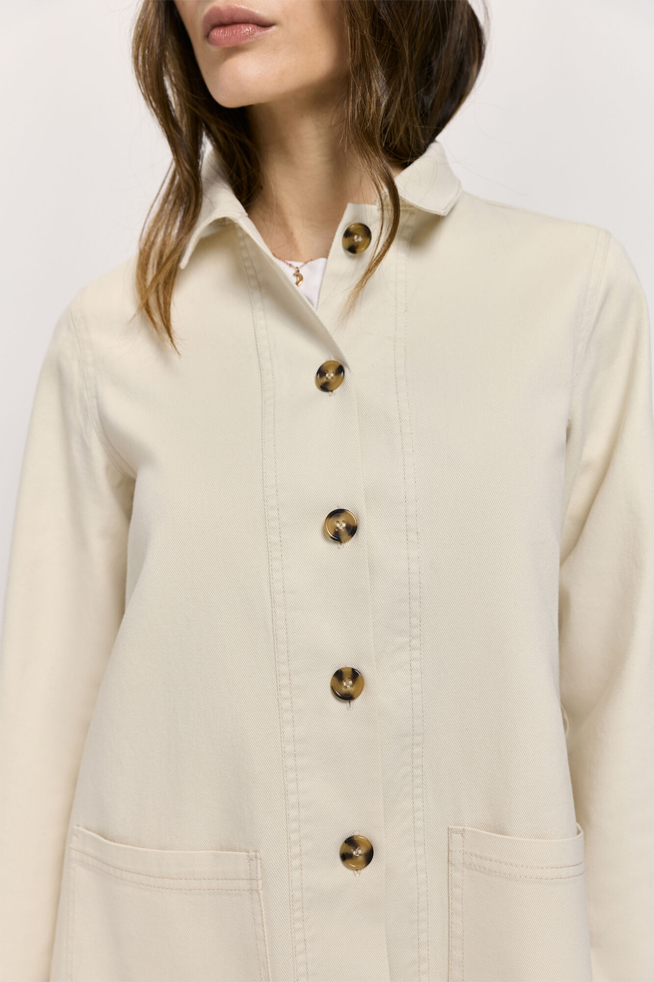 Milano Chamarra cuello solapa Marfil