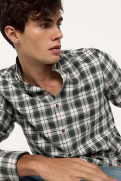 Fifty Outlet Camisa Twill Cuadros Verde