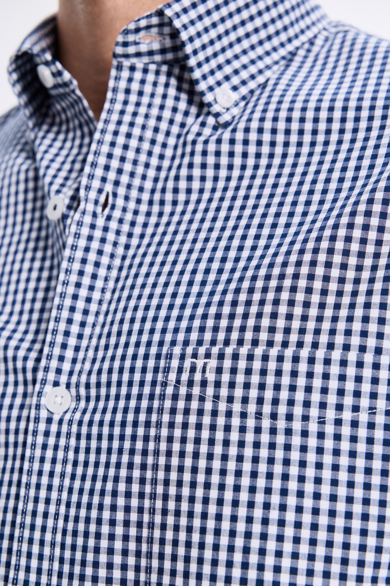 Milano Camisa de sarga a cuadros Azul