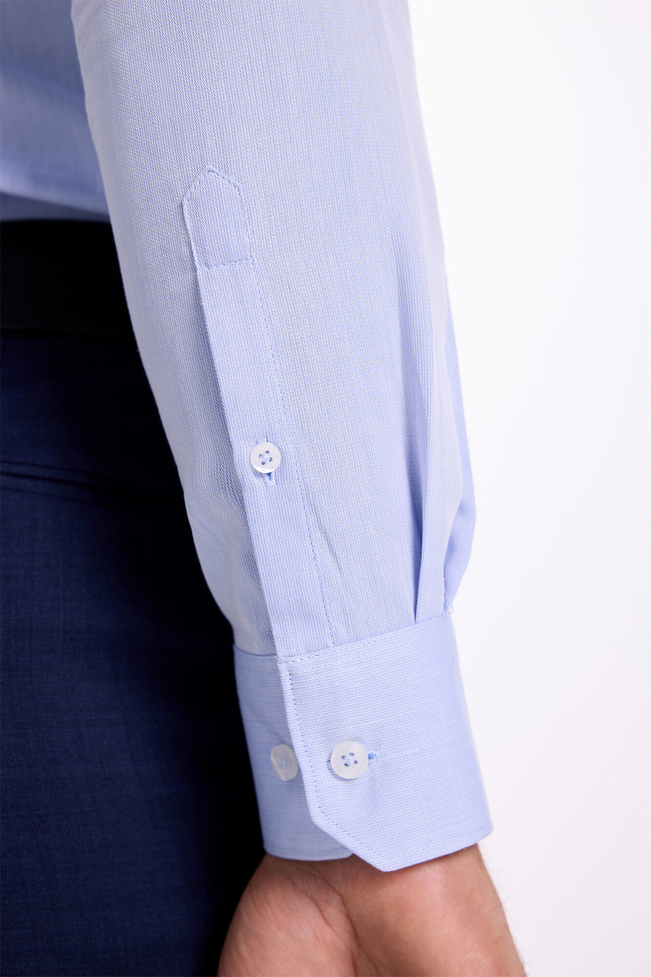 Milano Microestructura de la camisa de vestir Azul