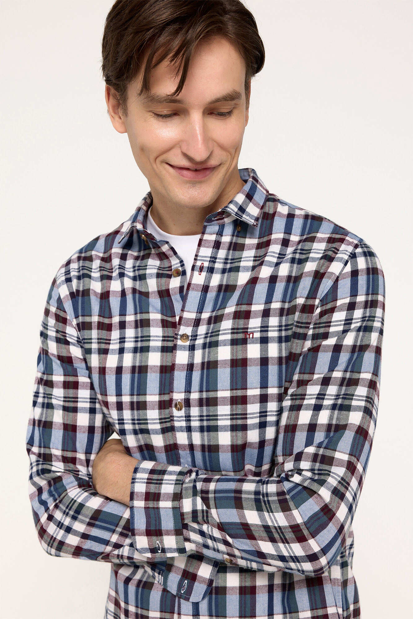 Milano Camisa Twill Cuadros