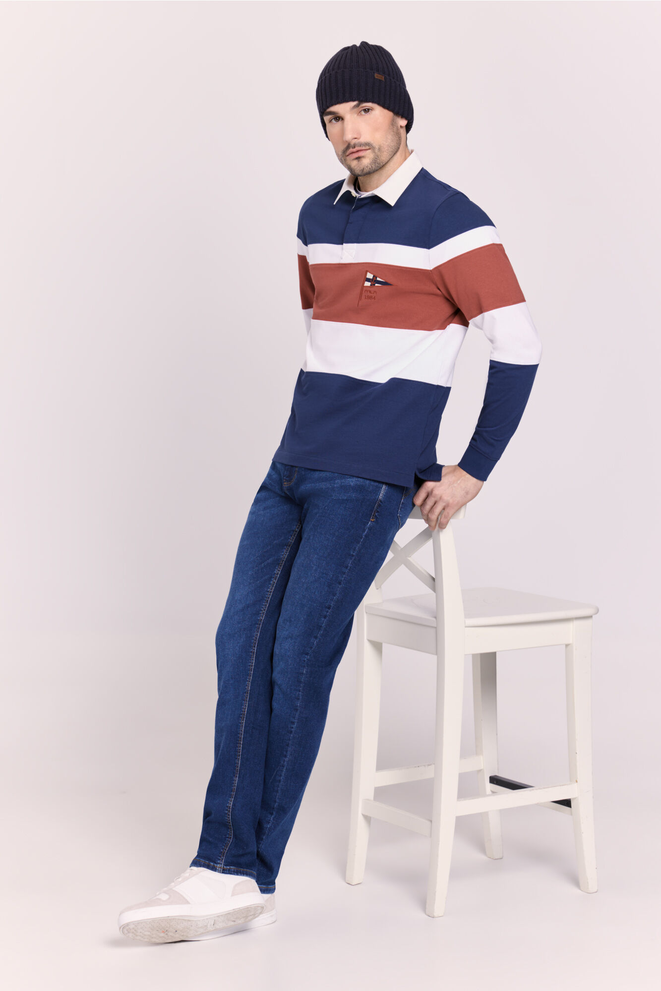 Milano Polo a rayas manga larga