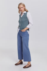 Fifty Outlet Denim crop. Azul Claro