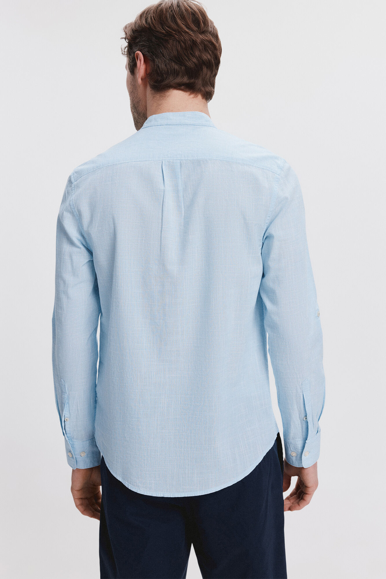 Milano Camisa Mao Polera Azul