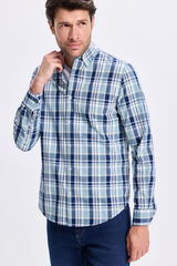 Fifty Outlet Camisa de sarga a cuadros Azul