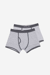 Fifty Outlet Pack boxers gris claro Estampado