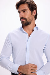 Fifty Outlet Microestructura de la camisa de vestir Azul