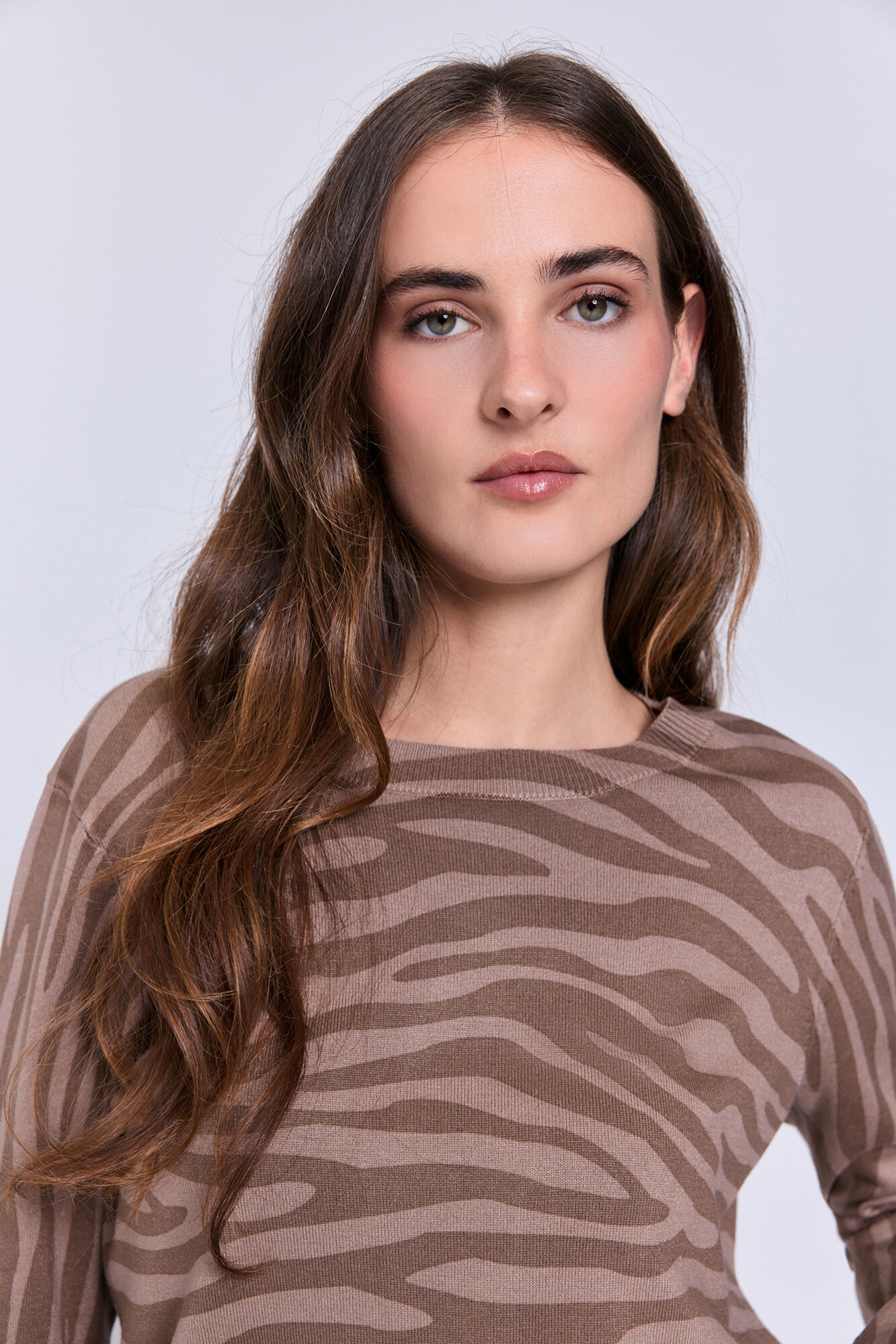 Milano Su&eacute;ter fino estampado de cebra