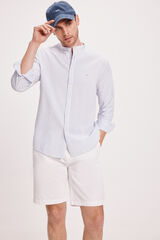 Fifty Outlet Camisa Seersucker Rayas Azul