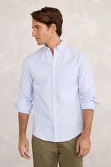 Milano Camisa deportiva a cuadros Azul Claro