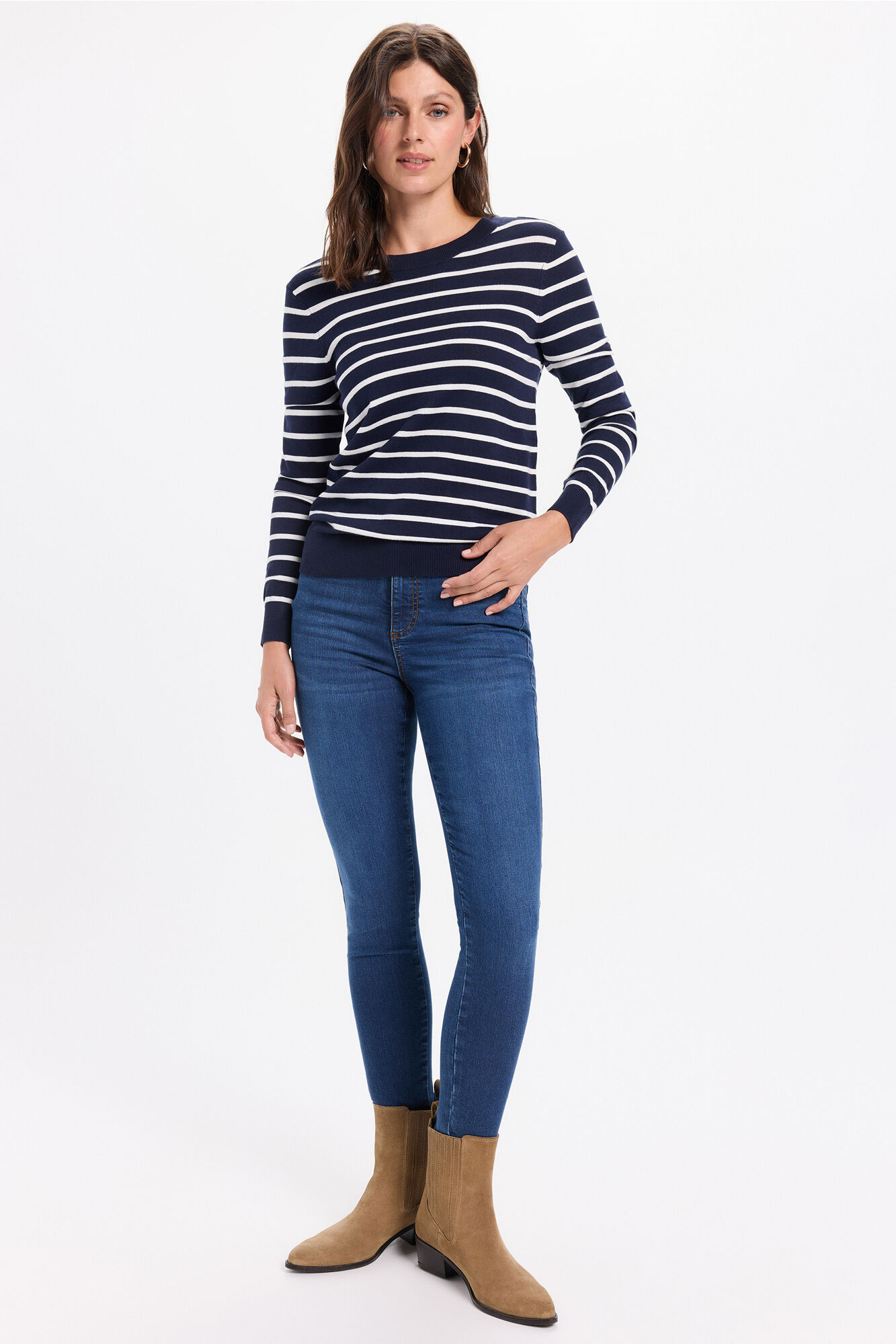 Milano Tejido con rayas bicolor Azul