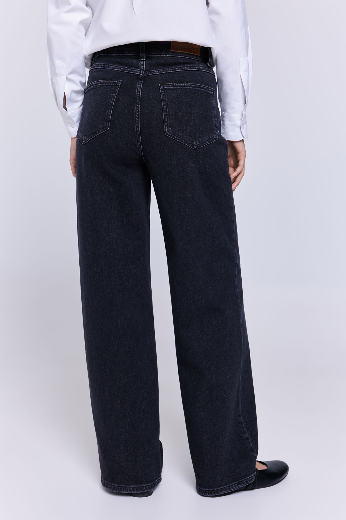 Milano Pantal&oacute;n denim ancho Gris Oscuro