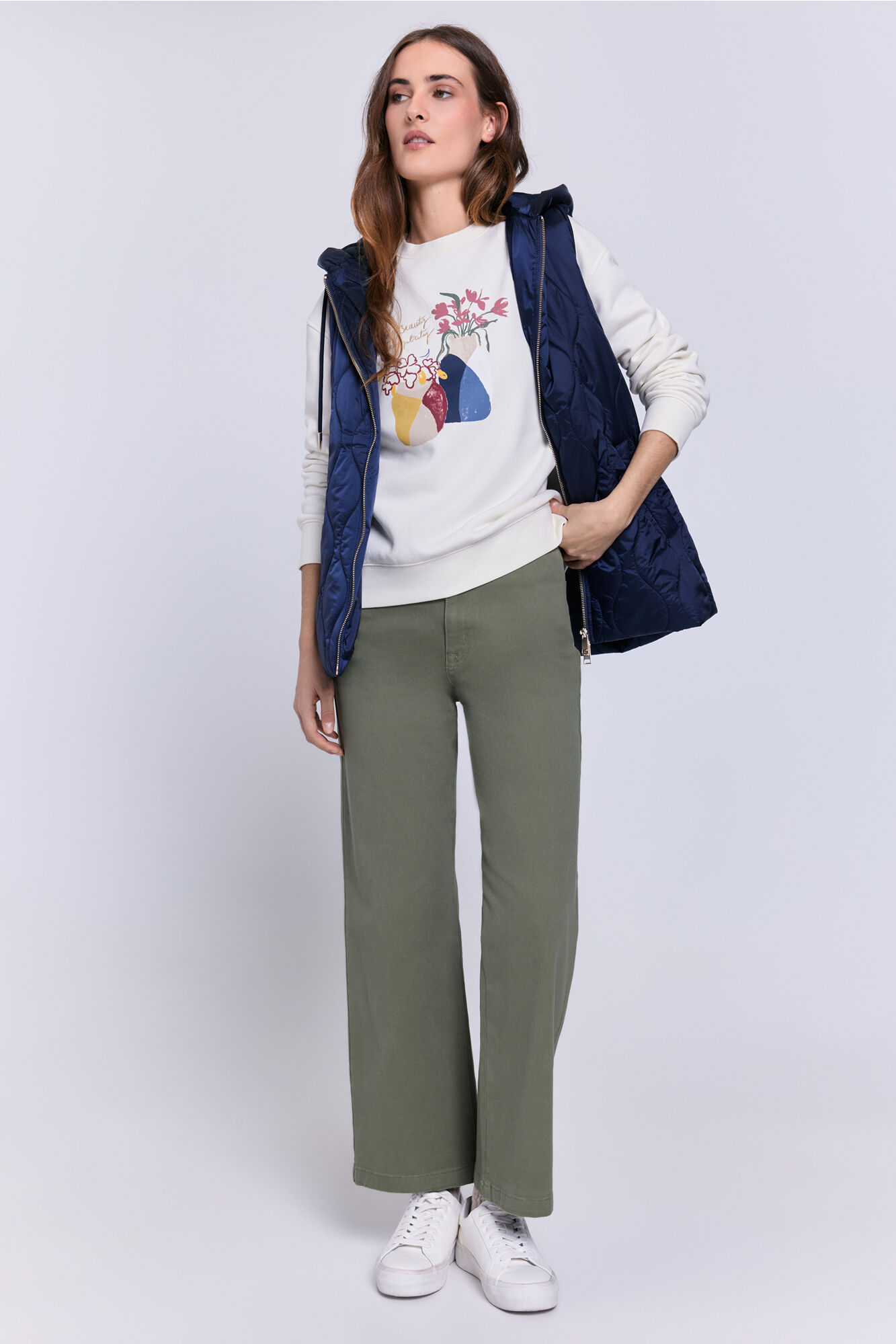 Milano Pantal&oacute;n sarga color pierna ancha