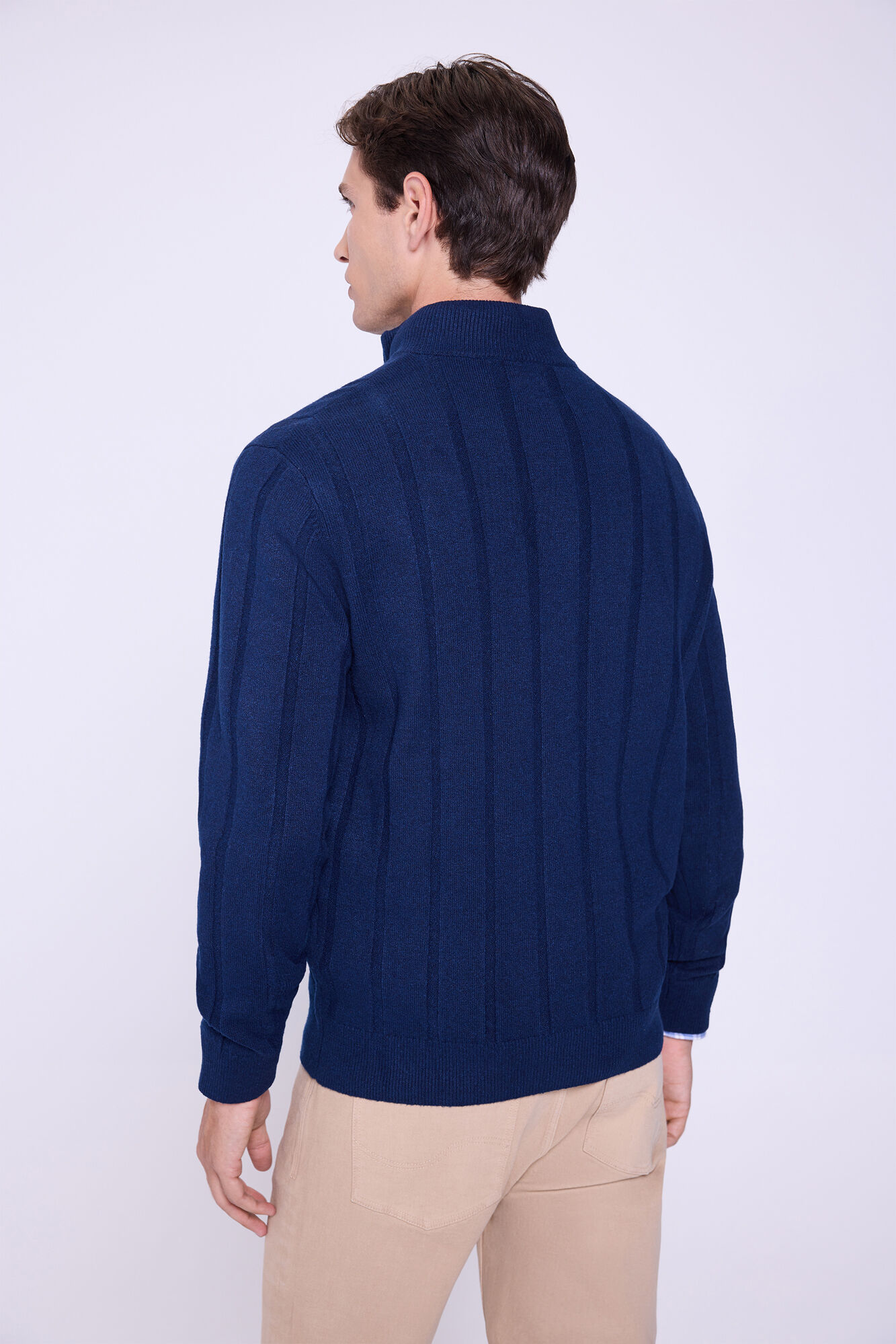 Milano Jersey con cierre de media cremallera Navy