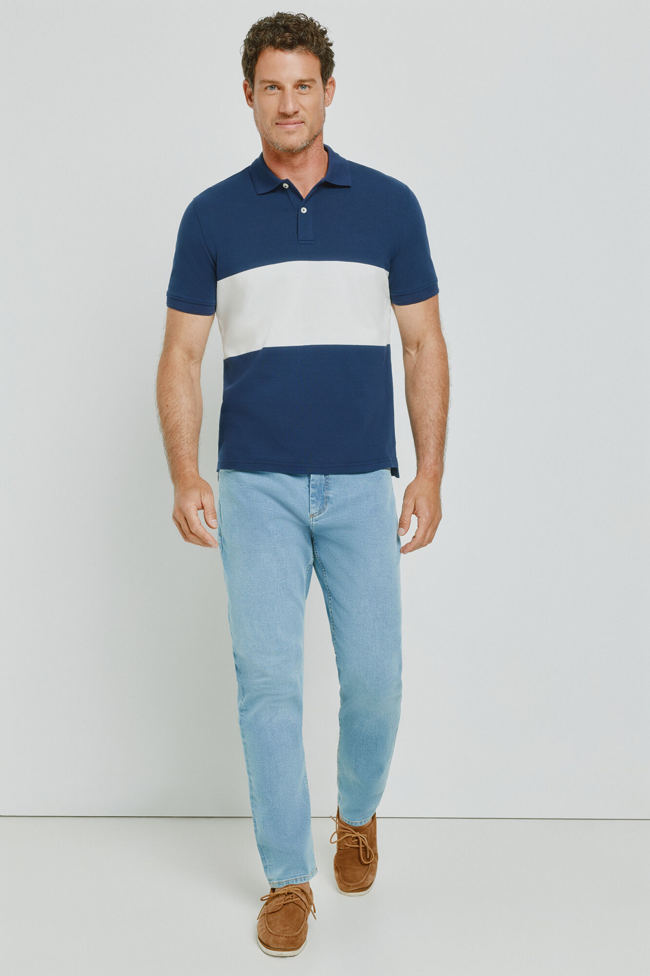 Milano Polo de rayas manga corta