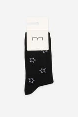 Fifty Outlet Calcetines estampado estrellas lurex Negro