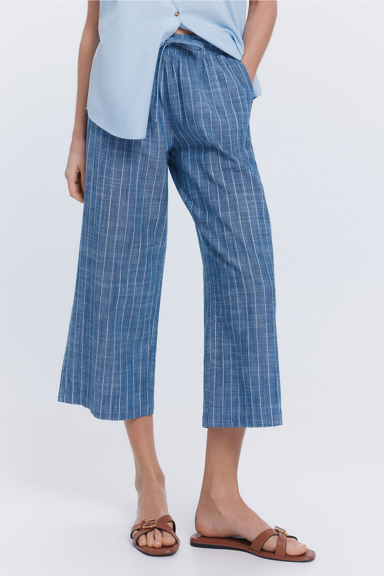 Milano Pantal&oacute;n tobillero lino