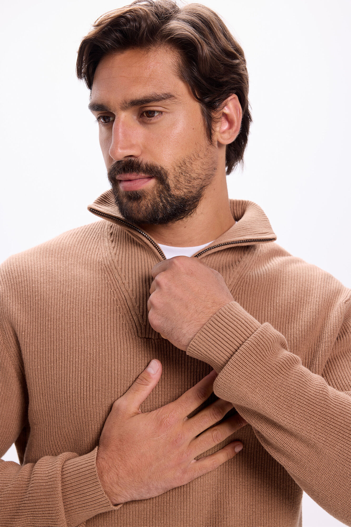 Milano Jersey media cremallera de algod&oacute;n