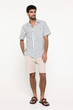Fifty Outlet Camisa solapa rayas Verde