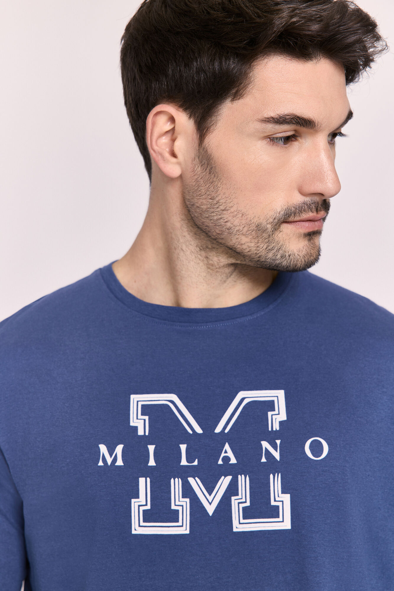 Milano Pijama con logo grande Azul