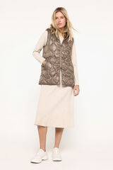Fifty Outlet Chaleco acolchado capucha Kaki Claro