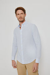 Milano Camisa de rayas manga larga Navy