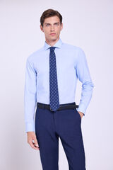 Milano Microestructura de la camisa de vestir Azul