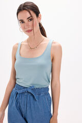 Fifty Outlet Playera elástica con tirantes anchos Azul