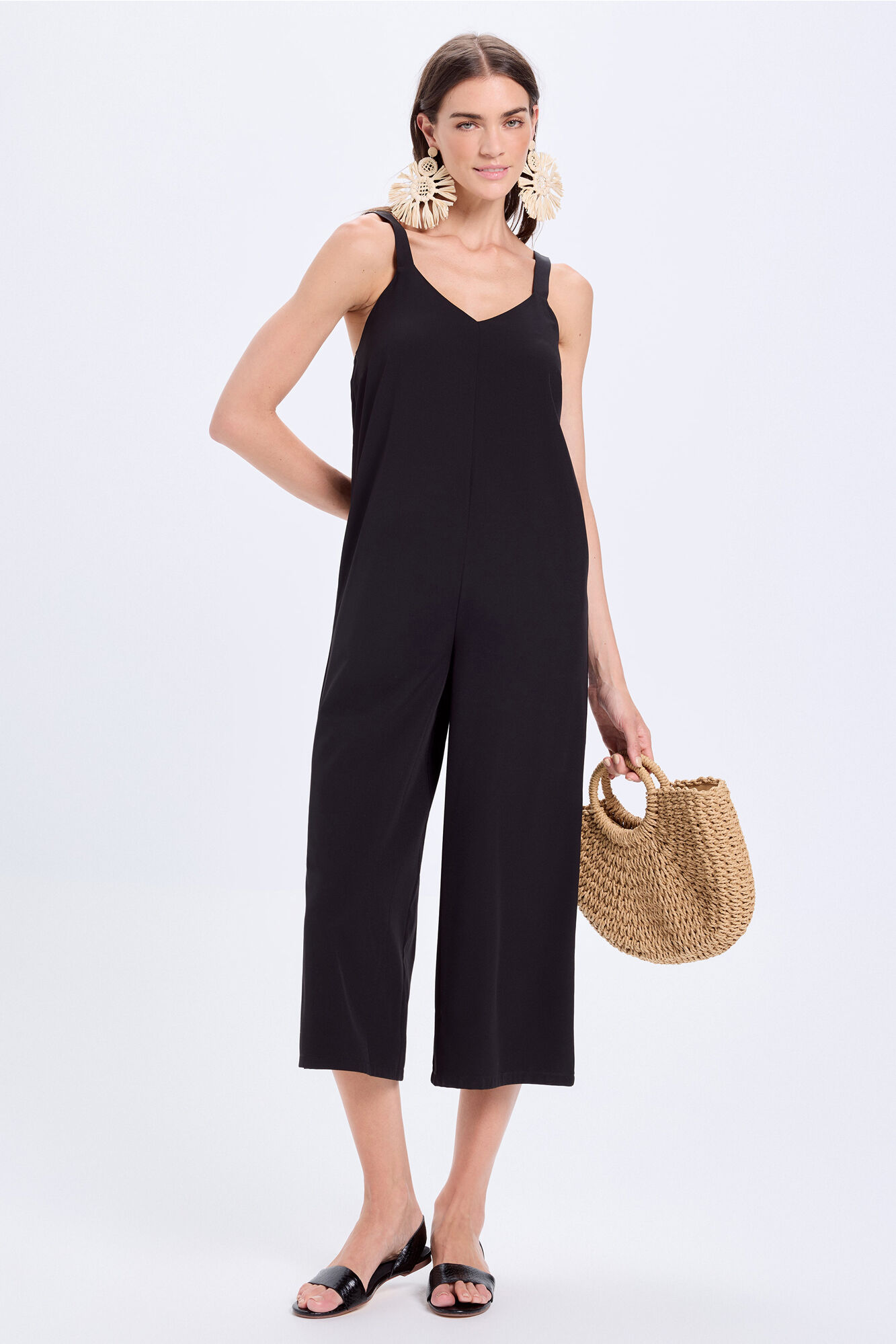 Milano Jumpsuit fluido con escote en PICO