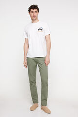 Fifty Outlet Cinco bolsillos finos. Kaki Claro
