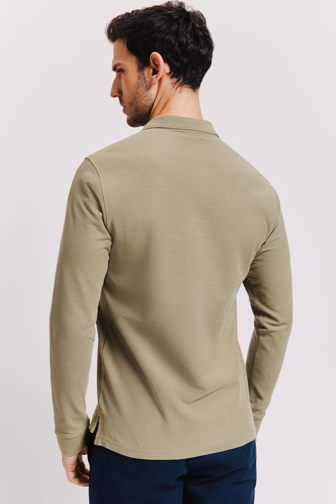 Milano Polo manga larga Kaki Claro
