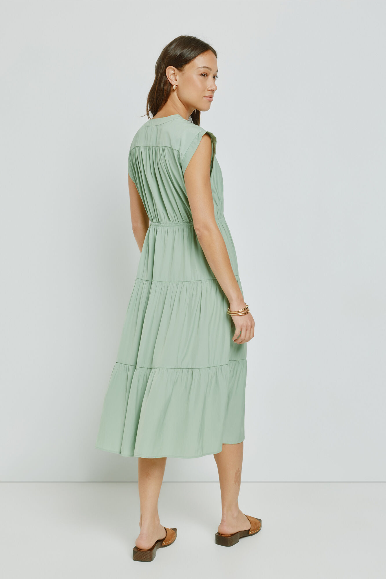 Milano Vestido escote en pico Verde