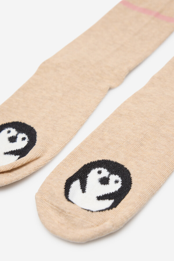 Milano Calcetines fantasía pingüinos natural