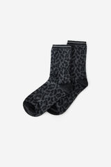 Milano calcetines de leopardo Beige/Camel