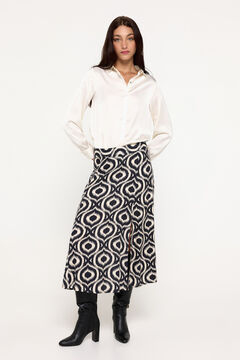 Fifty Outlet Camisa satinada Marfil