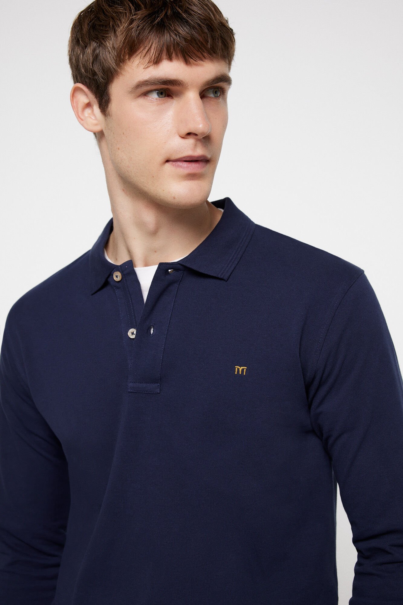 Polos manga larga hombre springfield hot sale