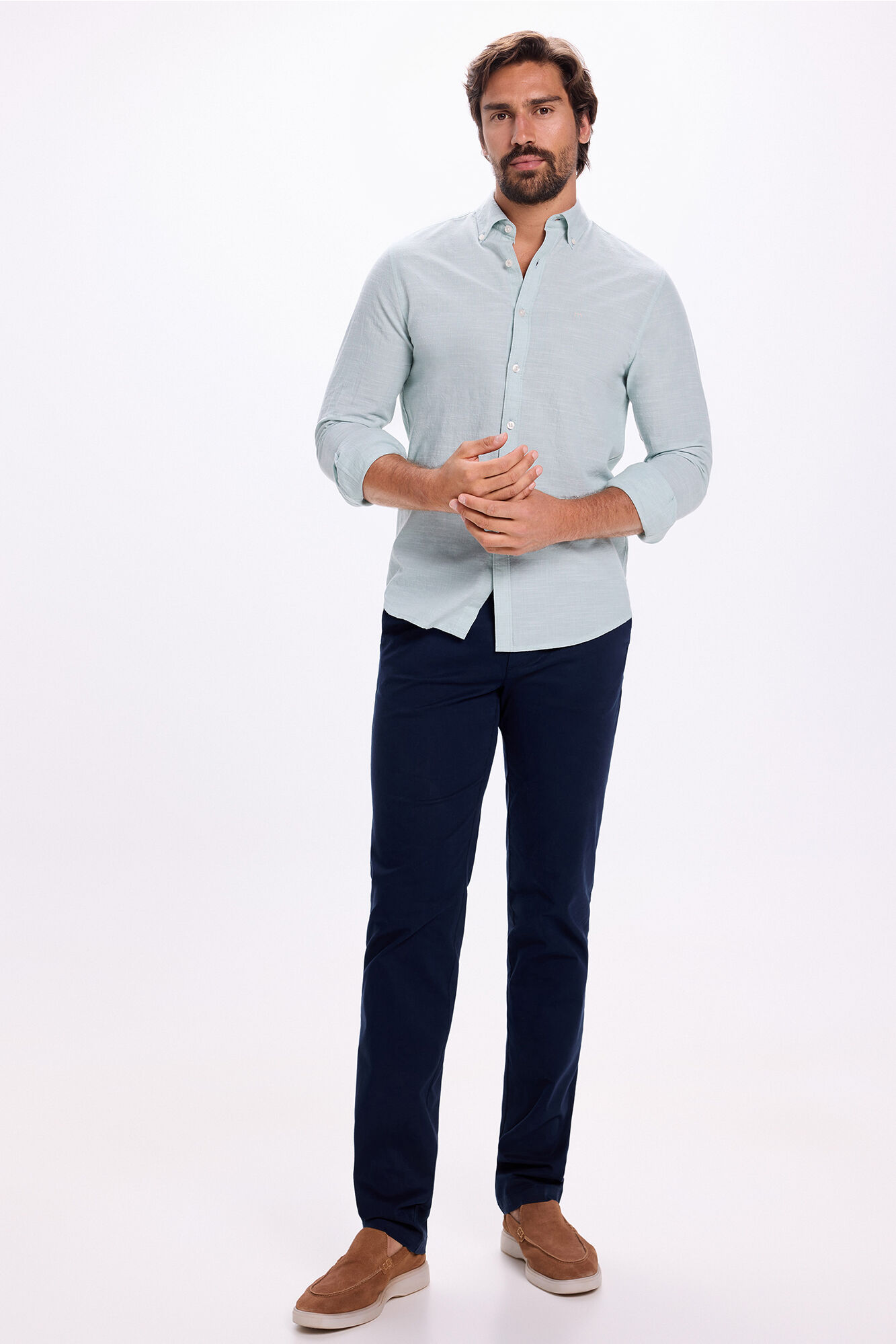 Milano Camisa Slub Lisa