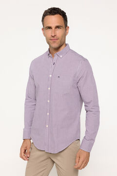 Fifty Outlet Camisa Popelín Cuadros Granate