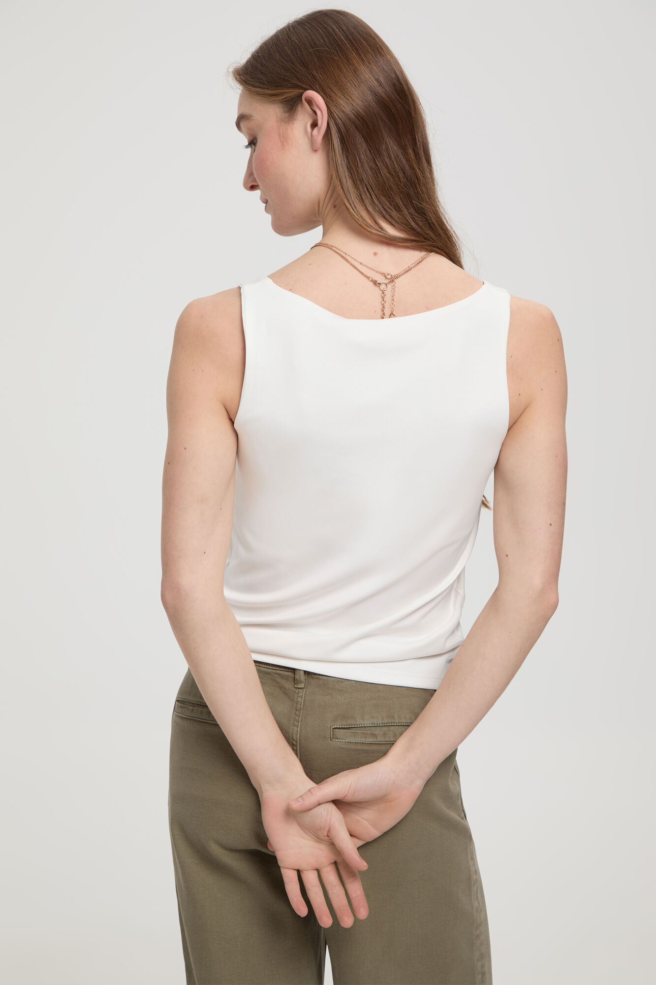 Milano Camiseta el&aacute;stica tirante ancho Blanco