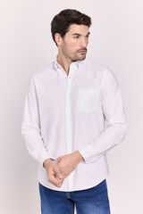 Milano Camisa lisa manga larga Blanco