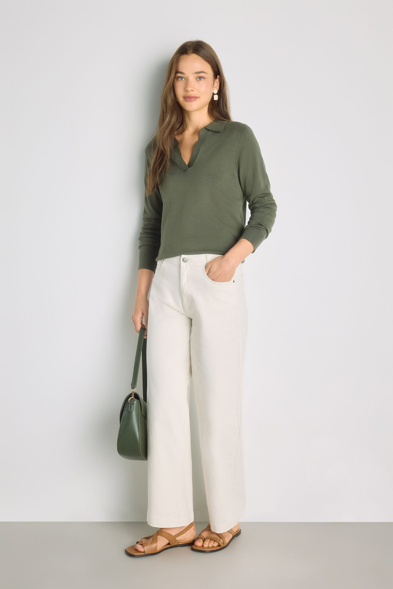 Milano Su&eacute;ter cuello polo Gris