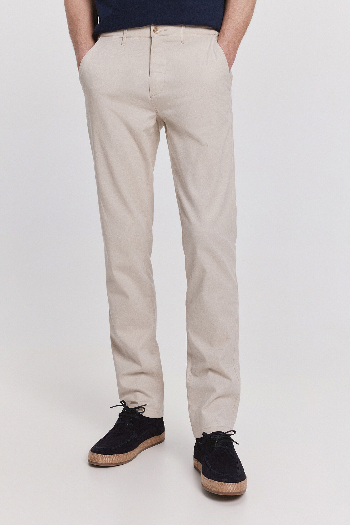 Milano Pantal&oacute;n Chino Liso Beige