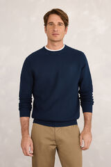 Milano Jersey básico de nido de abeja Navy