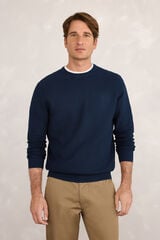 Milano Jersey básico de nido de abeja Navy