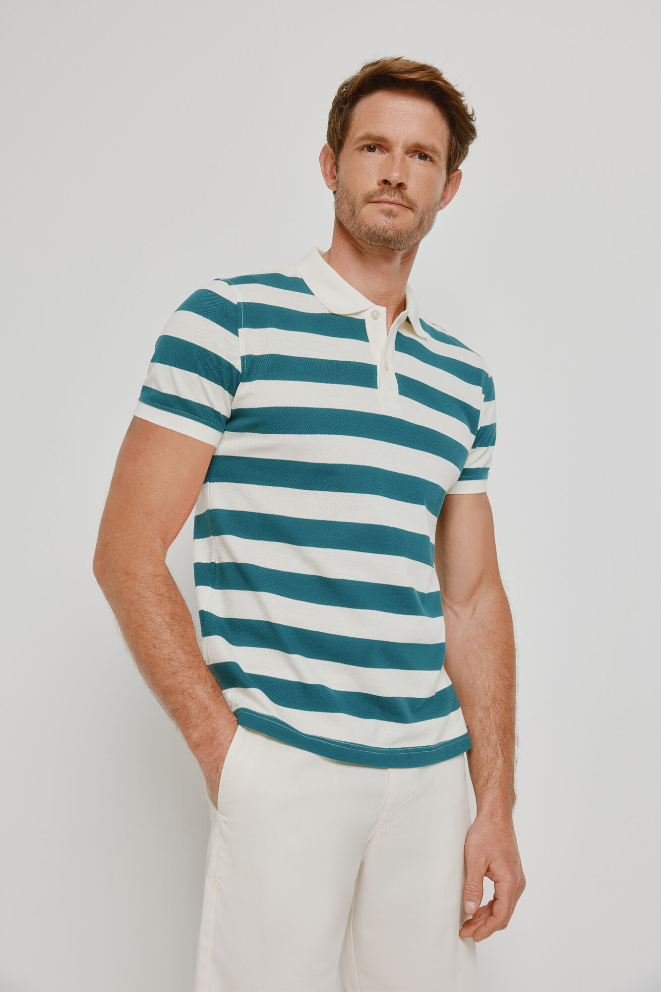 Milano Polo de rayas manga corta