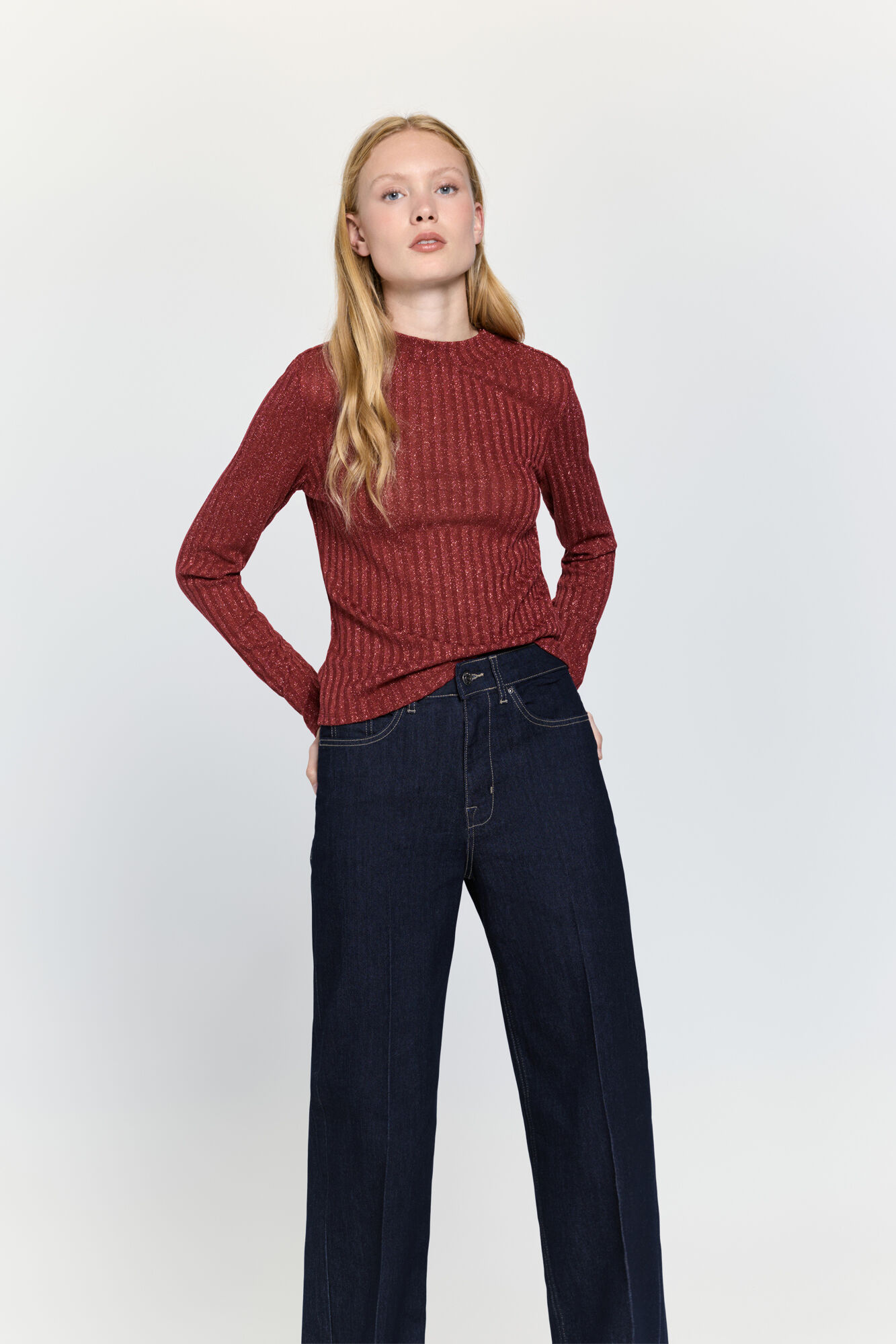 Milano Jeans de pernera ancha Navy