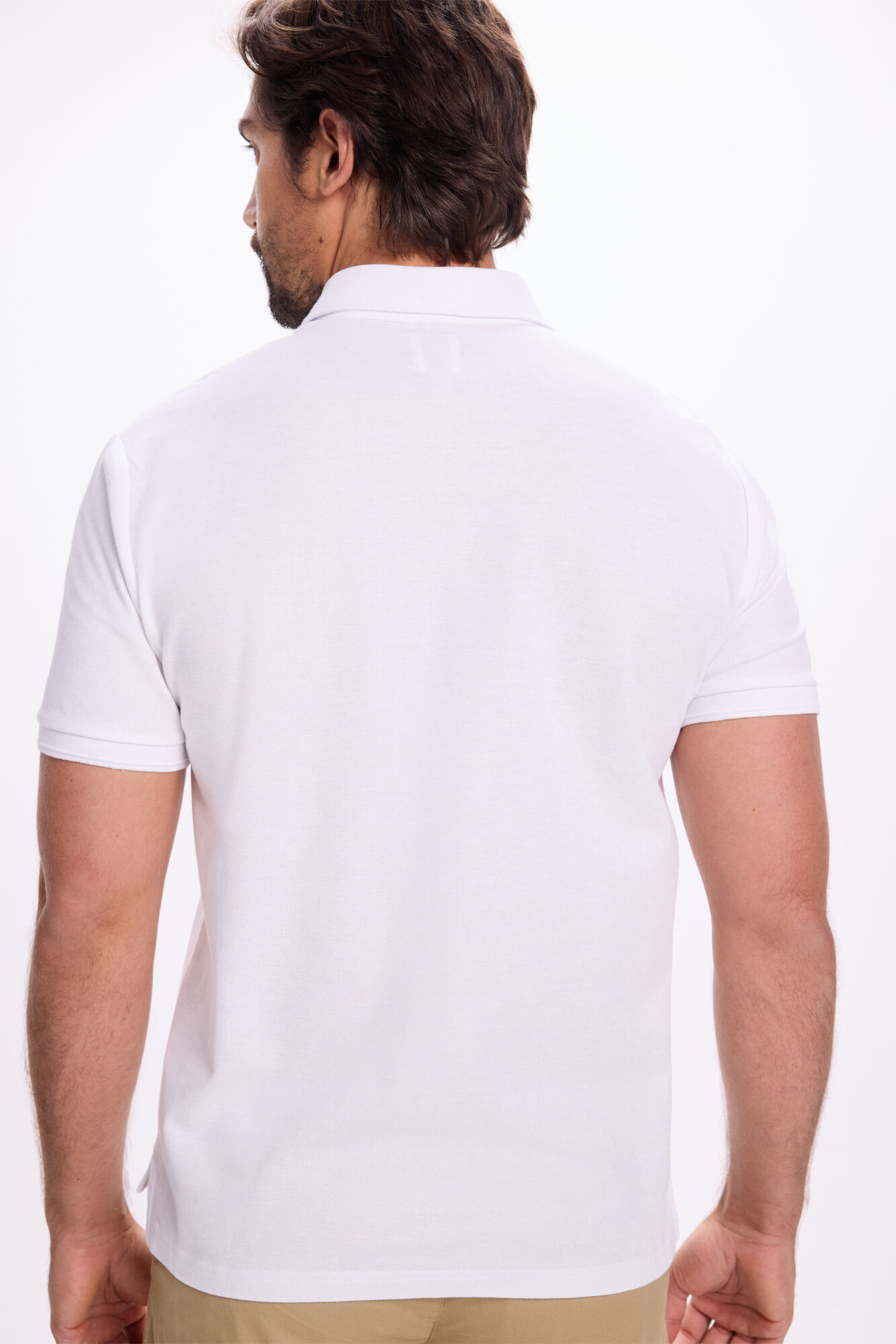 Milano Polo Oxford con botones Blanco