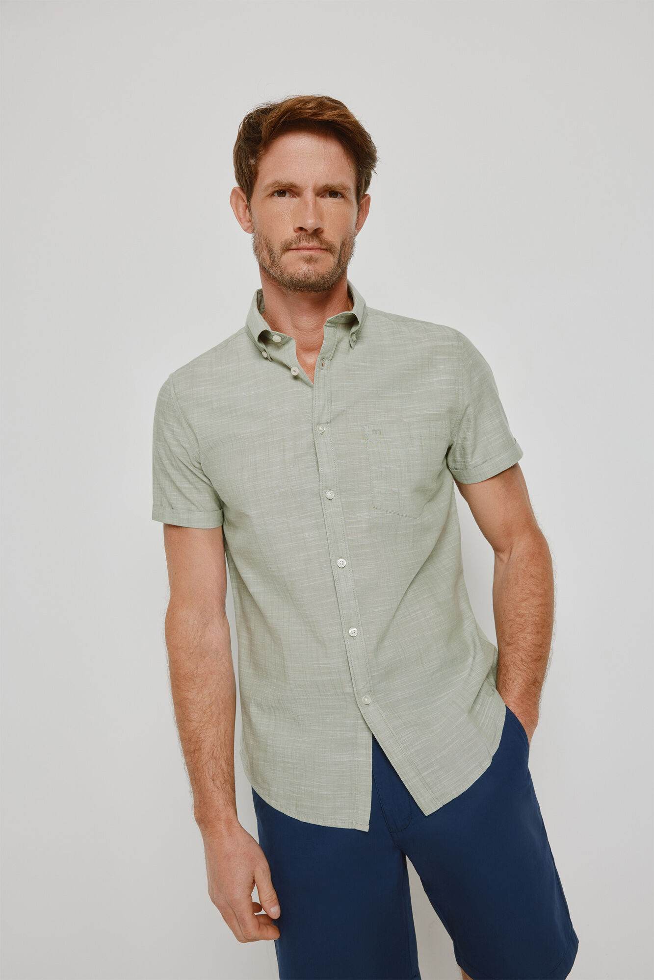 Milano Camisa lisa de manga corta