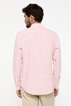Fifty Outlet Camisa slub rayas Rojo